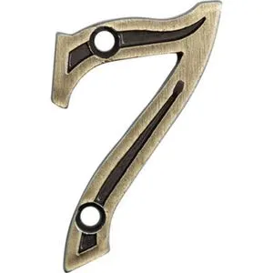 Número Apartamento Colonial Metal 7