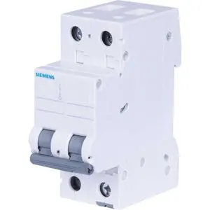 Disjuntor Bipolar DIN 10A Curva C Siemens