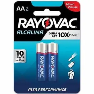 Pilha Alcalina Aa Com 2 Rayovac