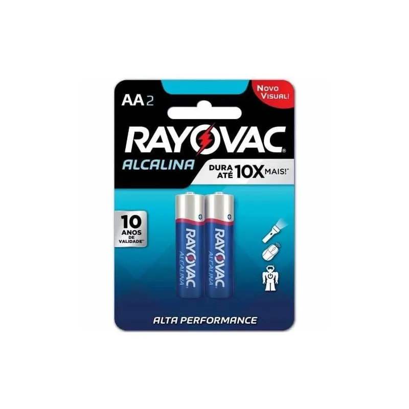 Pilha Alcalina Aa Com 2 Rayovac