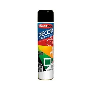 Tinta Spray Preto Fosco Colorgin Decor