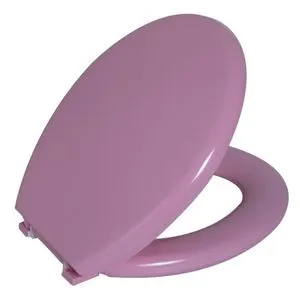 Assento Sanitário Oval Almofadado Rosa 1 Astra