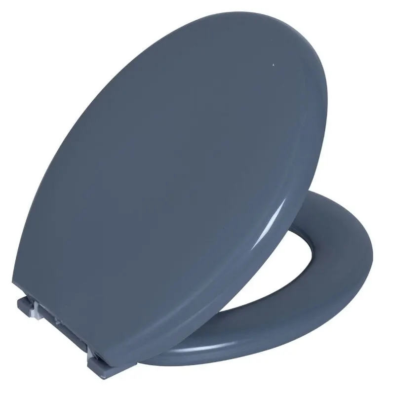 Assento Sanitário Oval Almofadado Cinza 1 Astra