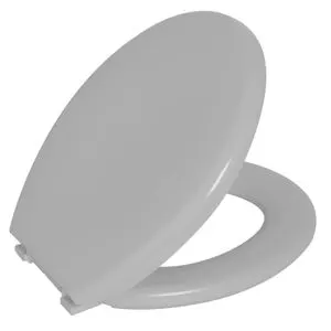 Assento Sanitário Oval Almofadado Cinza 2 Astra