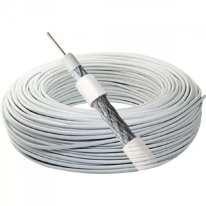 Fio Coaxial Branco RG59 Metro