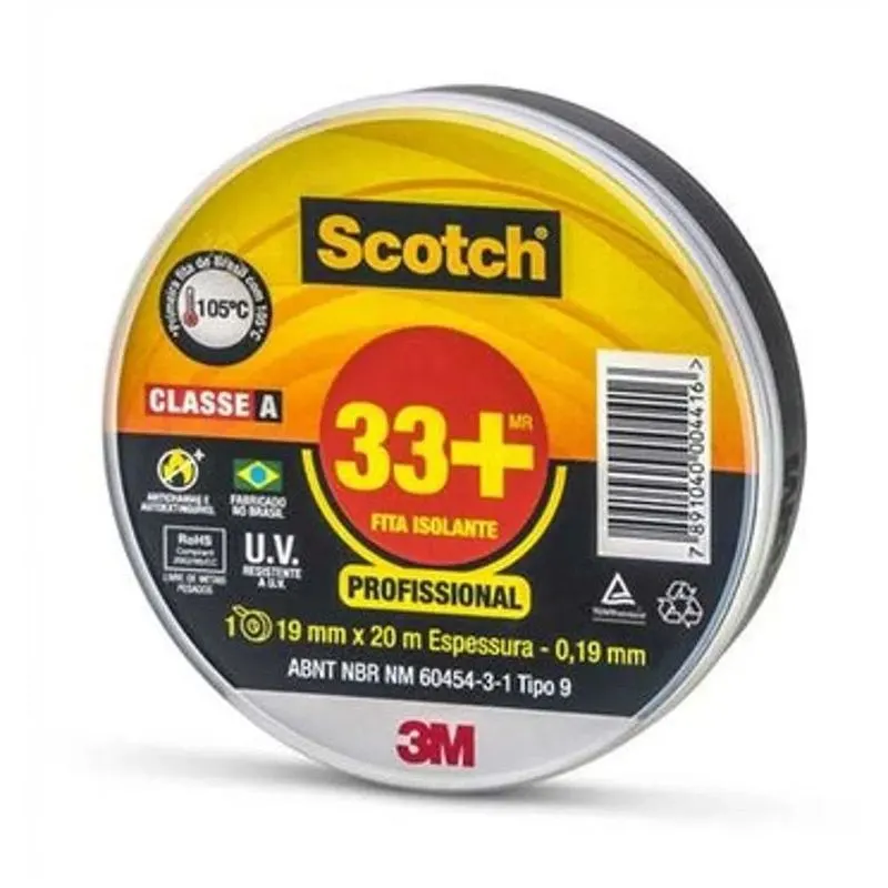 Fita Isolante Scotch 33+ 3M 19X20MT