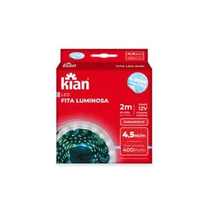 Fita Led 12V 2M 6K Branca Ip20 4,5W/M S/Fonte Kian