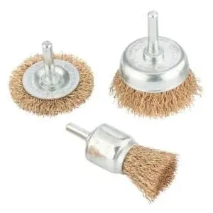 Jogo escova de aço 03 peças 1/4" 63mm 310300-HF