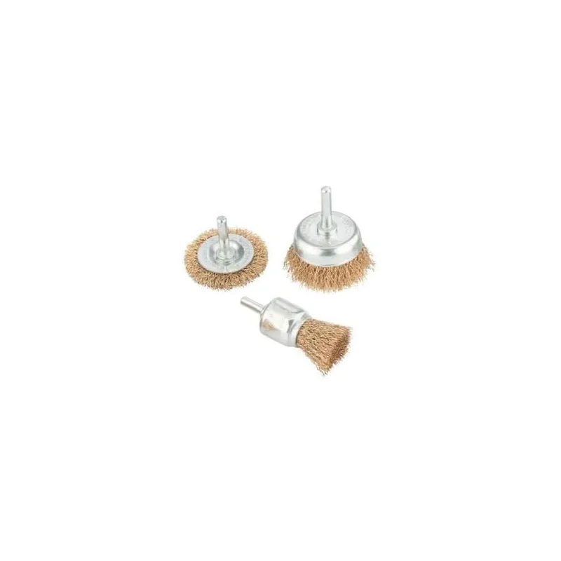 Jogo escova de aço 03 peças 1/4" 63mm 310300-HF