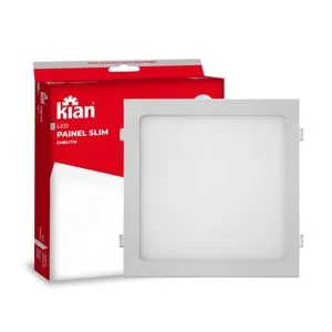 Luminária Led Embutir Quadrada Slim 18W 3,0K Amarela Kian