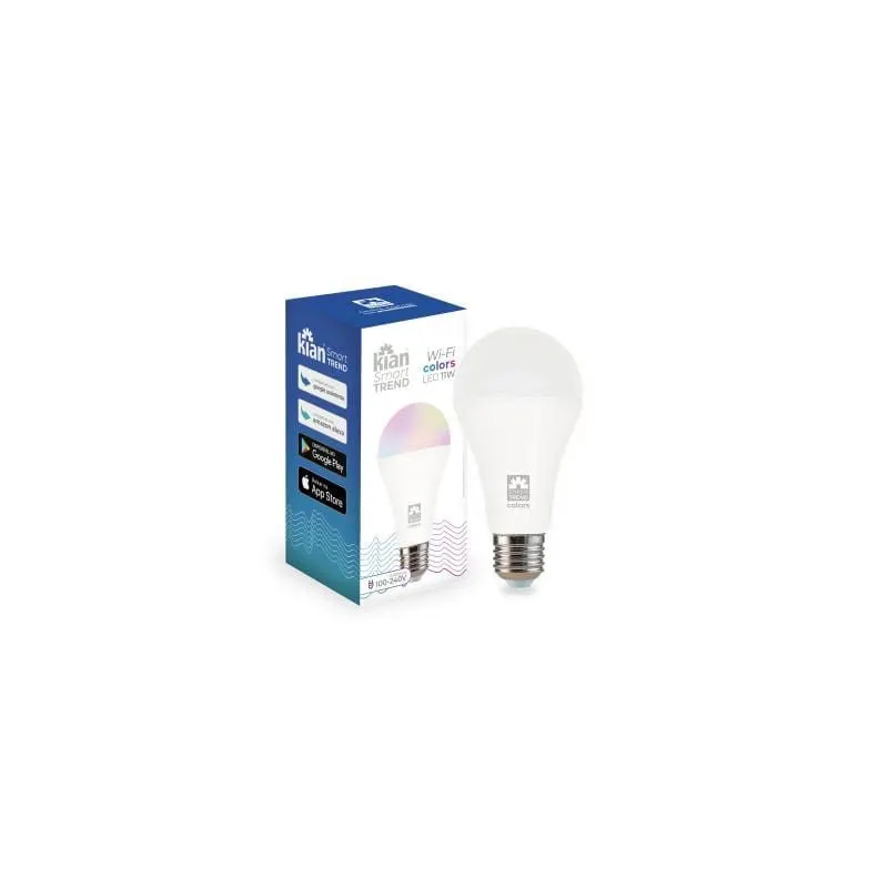 Smart Lâmpada Led Bulbo 11W Rgb Bivolt E27 Kian
