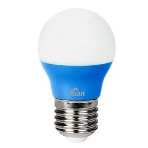 Lâmpada Led Bolinha 3W Bivolt E27 Azul Kian