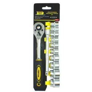Jogo Chave Catraca Sextavada 3/8 10-22Mm 12Pcs Fertak