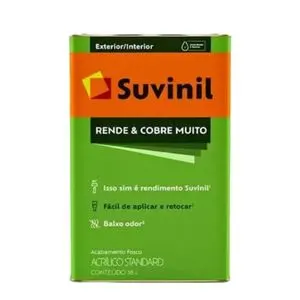 Tinta Acrilica Rende Muito Branco Fosco 18L Suvinil