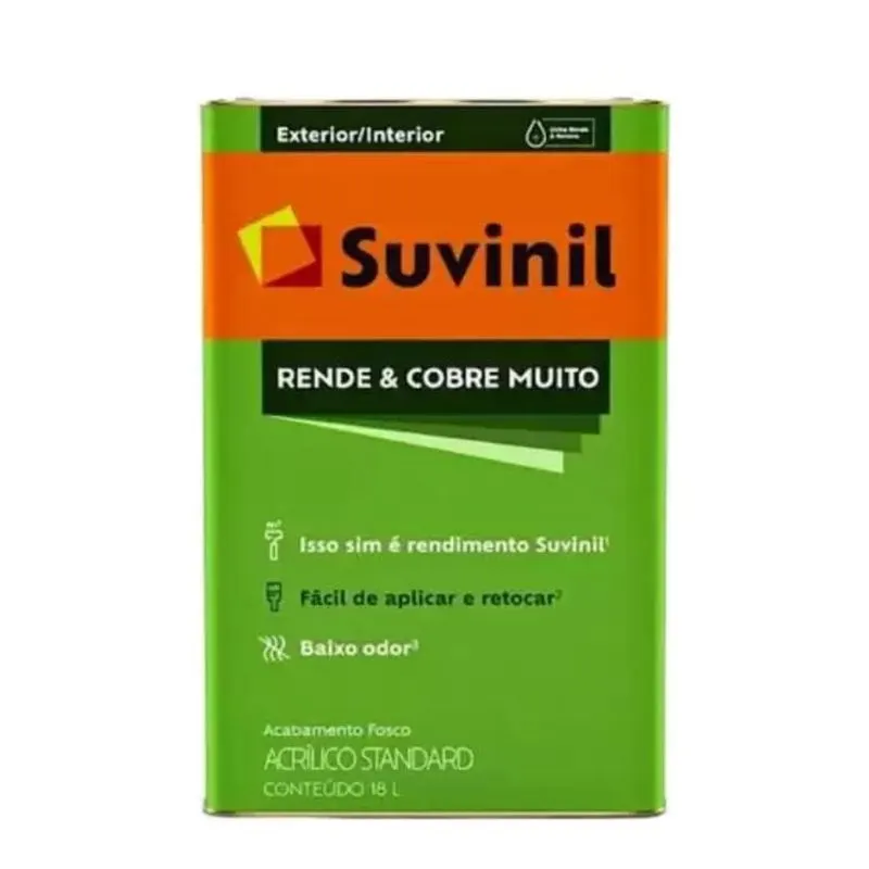 Tinta Acrilica Rende Muito Branco Fosco 18L Suvinil