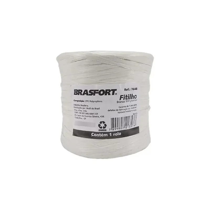 FITILHO PARA AMARRAÇÃO BRANCO 500g BRASFORT