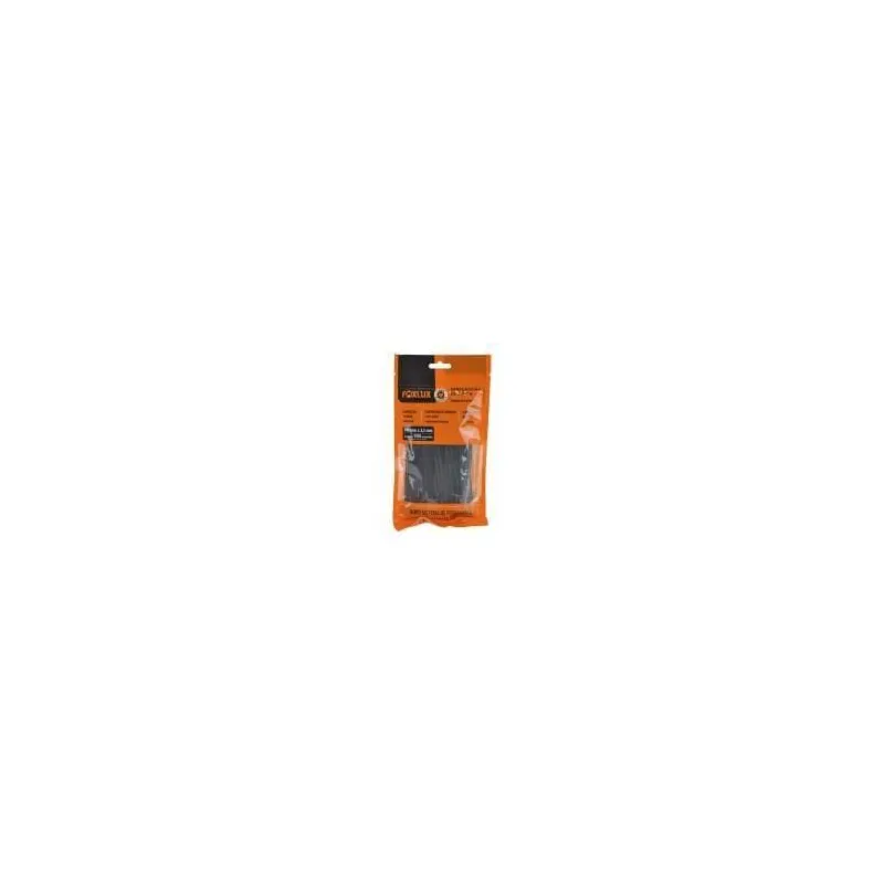 Abracadeira De Nylon Preta 140Mm X 3,5Mm Com 100 Foxlux