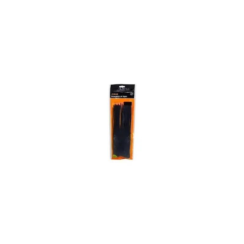 Abracadeira De Nylon Preta 200Mm X 3,5Mm Com 100 Foxlux