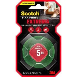 Fita Dupla Face 24MMX2MT Fixação Extrema 5KG Scotch