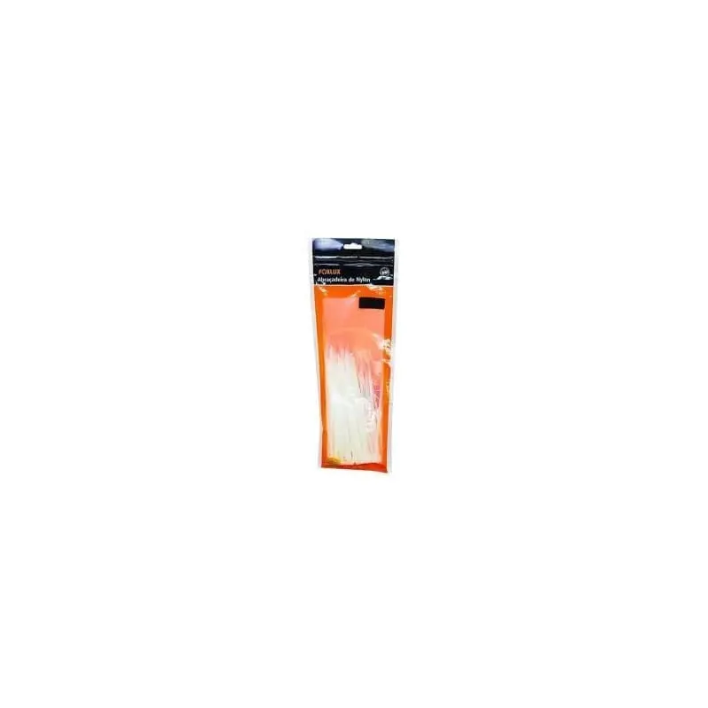 Abracadeira De Nylon Branca 280Mm X 4,8Mm Com 100 Foxlux