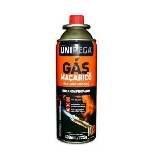 Refil De Gás Para Maçarico E Fogareiro 400Ml Unipega
