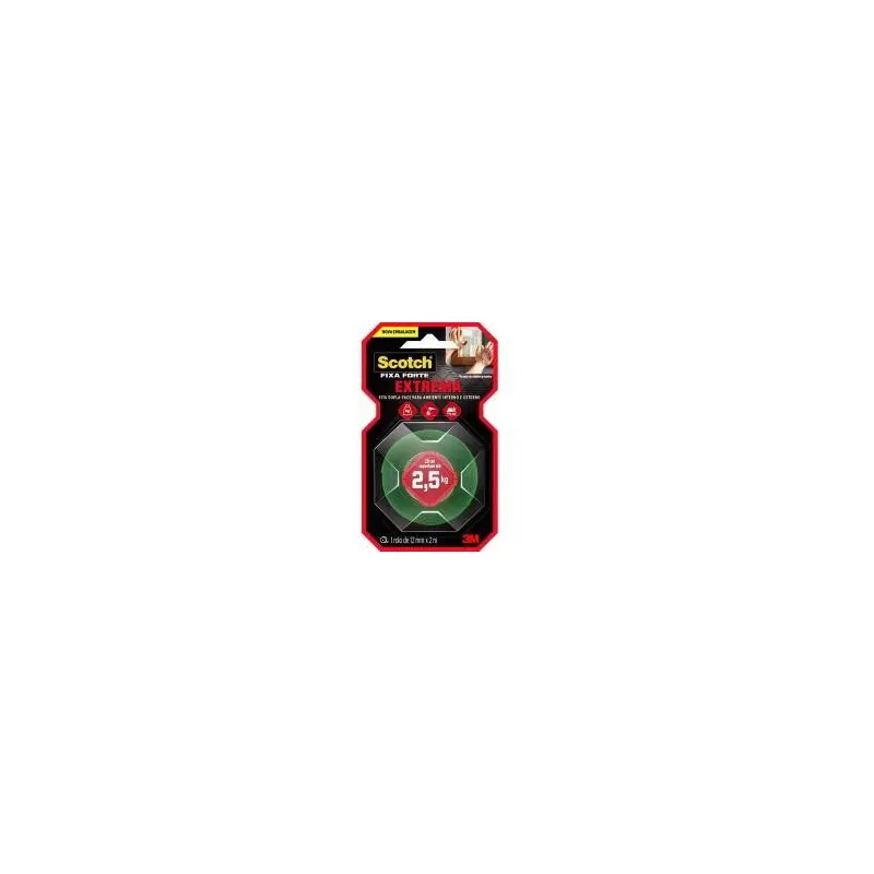 Fita Dupla Face 12Mm X 2M Extreme 2,5Kg Scotch