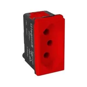 Pial Pop Modulo Tomada 2P+T 20A Vermelha