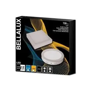 Luminaria Led 12W Sobrepor Quadrada Branca Bivolt Bellalux