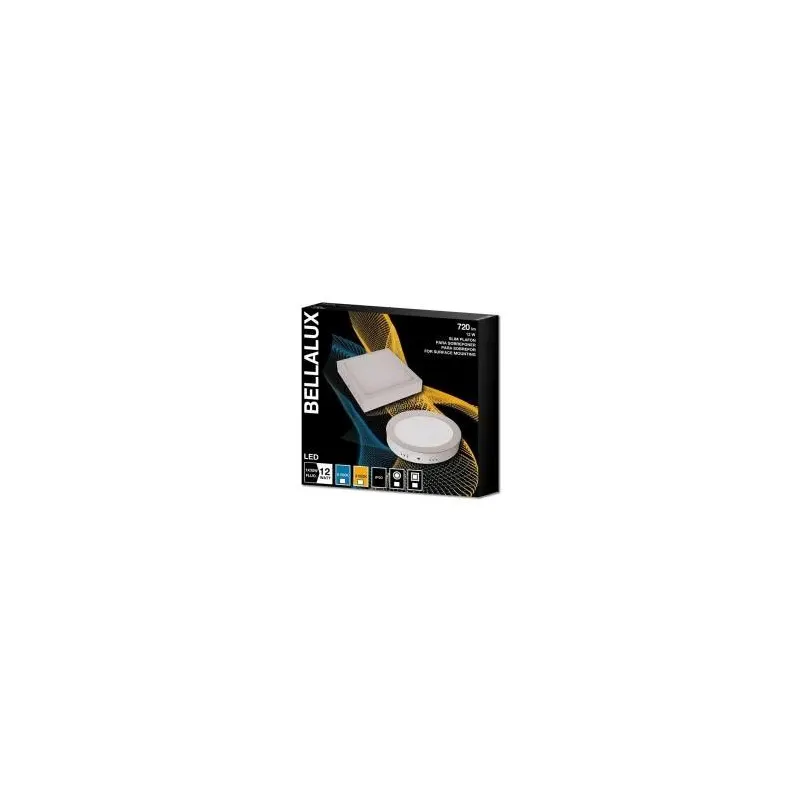 Luminaria Led 12W Sobrepor Quadrada Branca Bivolt Bellalux