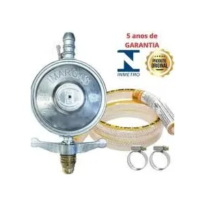 Regulador Gas Pequeno Completo Mangueira 1,25 Cm Imar