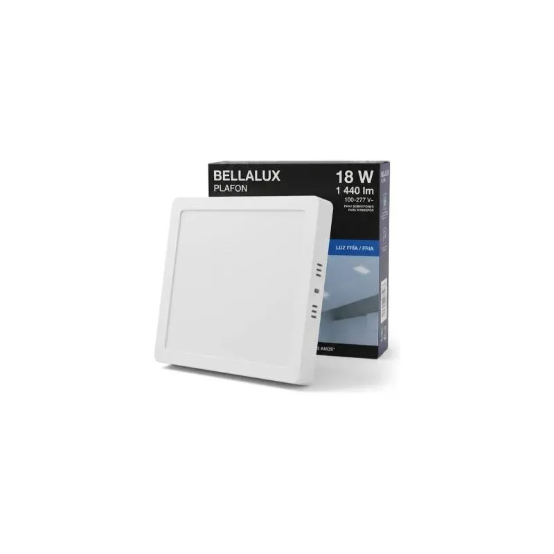 Luminária Led Sobrepor Quadrada 18W 6,0K Branca Belalux